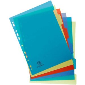 EXACOMPTA Intercalaires en plastique, uni, A4, 6 touches