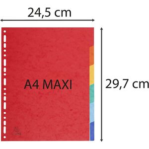 EXACOMPTA Intercalaires en carton, A4+, 6 touches