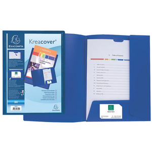 EXACOMPTA Chemise personnalisable Kreacover, PP, A4, assorti