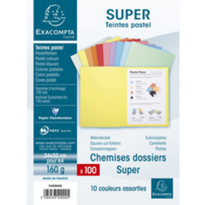 EXACOMPTA Chemise dossier SUPER 160, A4, assorti