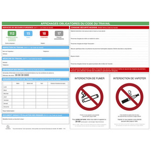 EXACOMPTA Panneau affichage obligatoire, 570 x 420 mm