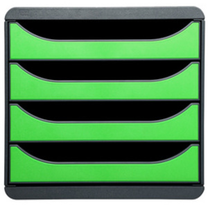 EXACOMPTA Module de classement BIG-BOX, 4 tiroirs, rouge  - 67669