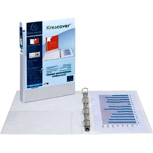 EXACOMPTA Classeur personnalisable Kreacover, A4 Maxi, blanc