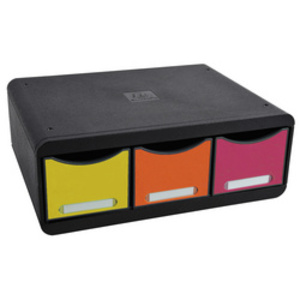 EXACOMPTA Module de classement TOOLBOX MAXI, 3 tiroirs, gris
