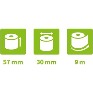 EXACOMPTA Bobine thermique pour carte bancaire, 57 mm x 9 m