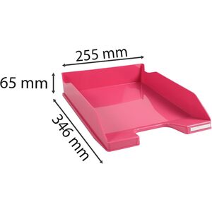 EXACOMPTA Corbeille à courrier COMBO MIDI,framboise glossy x 6