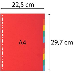 EXACOMPTA Intercalaires en carton, A4, 10 touches