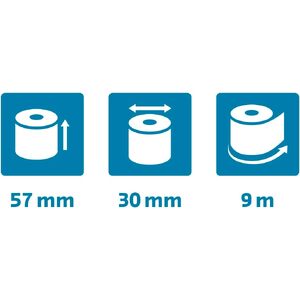 EXACOMPTA Bobine thermique Safecontact, 57 mm x 9 m, gris-