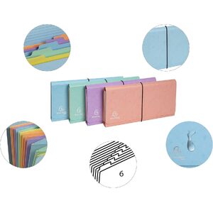 EXACOMPTA Pochette trieur Aquarel, 6 compartiments, assorti