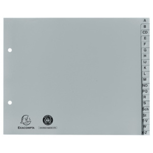 EXACOMPTA Intercalaire en plastique, A-Z, 2/3 A4, 20 touches