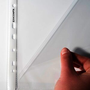 EXACOMPTA Pochette perforée, A4, PP, transparent