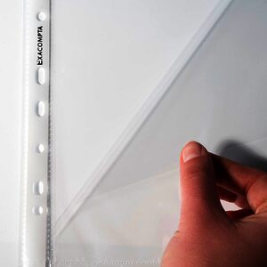 EXACOMPTA Pochette perforée, A4, PP, transparent