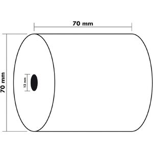 EXACOMPTA Bobine pour caisses, 70 mm x 40 m x 12 mm  - 27055