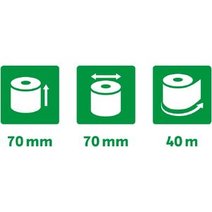 EXACOMPTA Bobine pour caisses, 70 mm x 40 m x 12 mm  - 27055