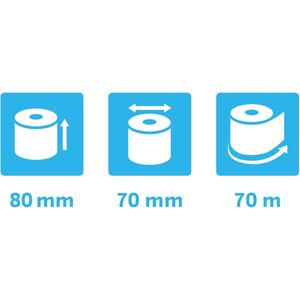 EXACOMPTA Bobines thermiques pour caisses, 80 mm x 70 m