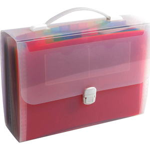 EXACOMPTA Trieur valisette avec poignée Crystal, transparent