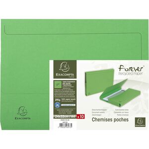 EXACOMPTA Pochette document FOREVER, A4, vert vif