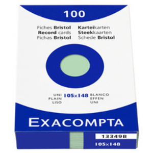 EXACOMPTA Fiches bristol, 75 x 125 mm, quadrillé, assorti