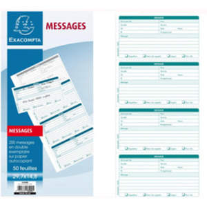 EXACOMPTA Brochure Messages téléphone