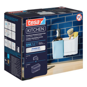 tesa KITCHEN Rangement pour évier, blanc