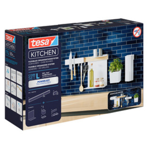 tesa KITCHEN Kit combi L, 8 pièces, blanc