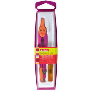 herlitz Boîte de compas 2 pièces, assorti