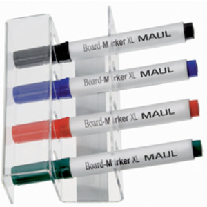 MAUL Porte-marqueur en acrylique pour 4 stylos, transparent