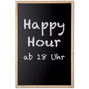 MAUL Tableau avec cadre en bois, (L)400 x (H)300 mm, noir