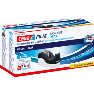 tesa Dévidoir de table Easy Cut Orca, équipé, cristal