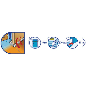 tesa Moll Isolation bas de porte double joints, sols lisses