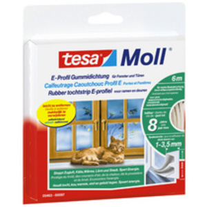 tesa MOLL CLASSIC Calfeutrage caoutchouc Profil E, blanc