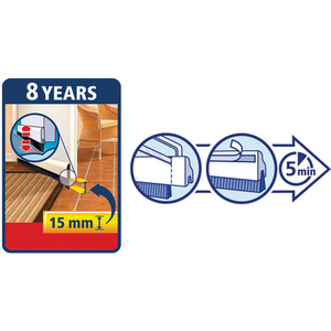 tesa Moll COMFORT Isolation bas de porte, 40 mm x 1 m, blanc