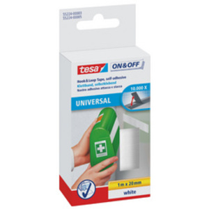 tesa On & Off Bande auto-agrippante, 20 mm x 2,5 m