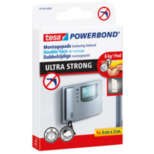 tesa Pastilles adhésives Powerbond double face, 20 x 60 mm