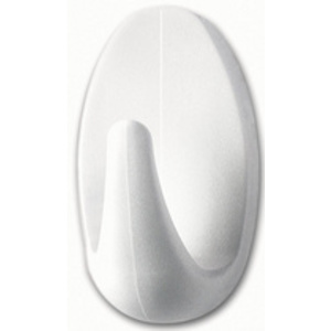 tesa Powerstrips Crochet adhésif SMALL, ovale, blanc