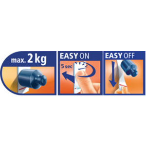 tesa Powerstrips Crochet adhésif LARGE, oval, blanc