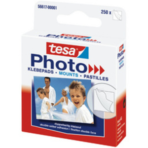 tesa Photo Pastilles adhésives pour photos, blanc, fixation