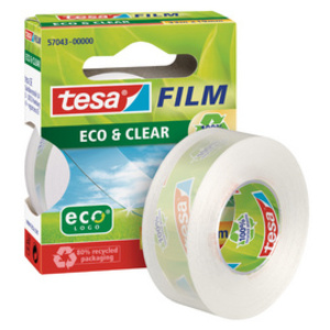 tesa Film Ruban adhésif Eco & Clear, 15 mm x 10m,transparent