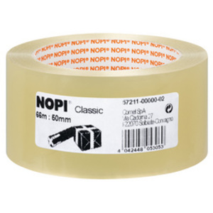NOPI Ruban adhésif d'emballage en PP, 50 mm x 66 m