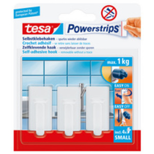 tesa Powerstrips Crochet adhésif SMALL classic, blanc