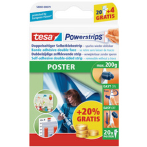 tesa Powerstrips POSTER, maintien maximal 0,2 kg