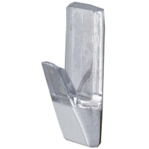 tesa Powerstrips Crochet adhésif LARGE, transparent / chrome