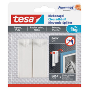 tesa Powerstrips Clou adhésif pour papier peint et plâtre