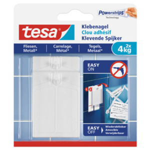 tesa Powerstrips Clou adhésif pour carrelage et métal, 4,0