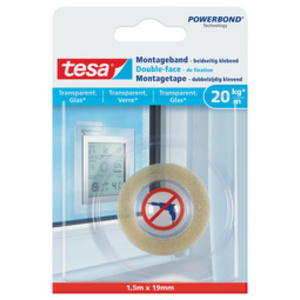 tesa Adhésif double face de montage Powerbond pour verre