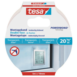 tesa Adhésif double face de montage Powerbond pour verre