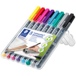 STAEDTLER Marqueur permanent 318F Lumocolor, étui de 4