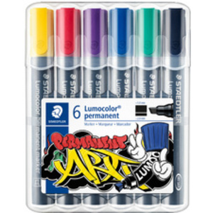STAEDTLER Marqueur permanent 350 Lumocolor, étui de 6