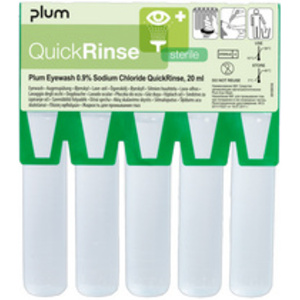 LEINA Ampoule de rinçage oculaire QuickRinse, 5 x 20 ml