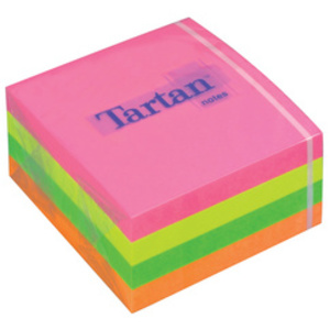 Tartan Bloc-notes repositionnable en forme cube, 76 x 76 mm